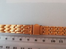 bracciale deployante vintage donna in acciaio color oro giallo ansa 14 mm