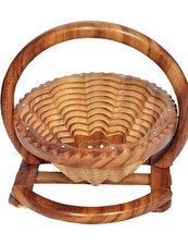 Cesto pieghevole in legno per