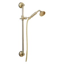 Asta saliscendi stile antico con doccia e flessibile finitura oro Sphera KING