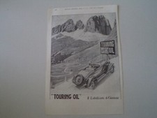 advertising Pubblicità 1928 OLIO TOURING OIL - EMILIO FOLTZER GENOVA