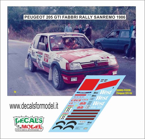 Decals peugeot 205 - decals,