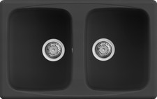 Lavello Cucina 2 Vasche Nero