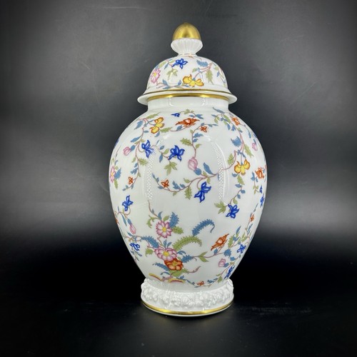 Vaso con coperchio floreale
