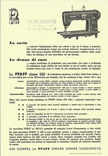 MACCHINA DA CUCIRE UNIVERSALE PFAFF _ FOGLIO( VOLANTINO)  PUBBLICITARIO 1954
