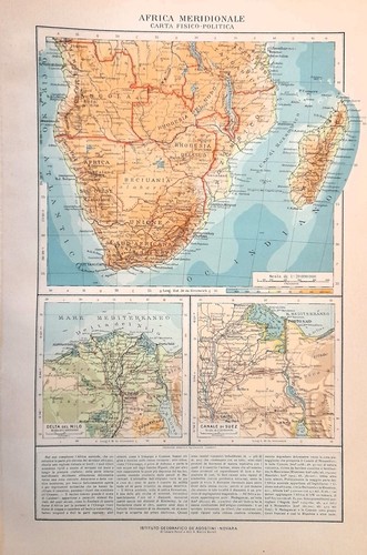 Carta geografica antica africa - carta,