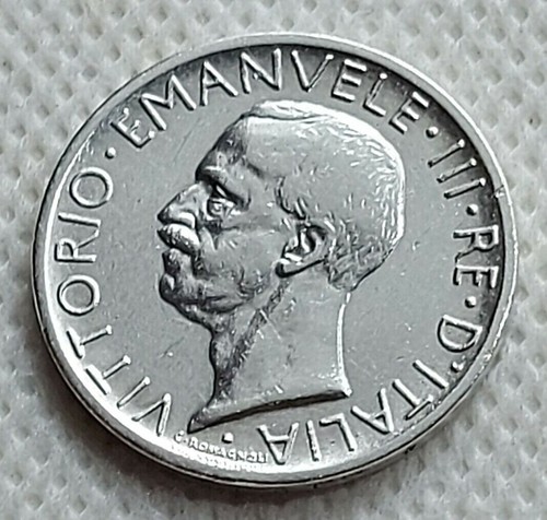 Lire 1927 moneta argento r - 5,