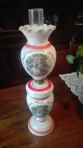 Lampada petrolio opalina - petrolio, in