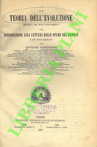 Canestrini giovanni la - canestrini,