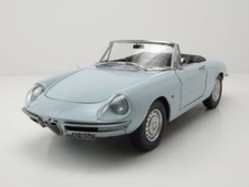 Modellino auto Alfa Romeo 1600 Duetto Spider 1966 azzurro 1:18 Touring Modelcars