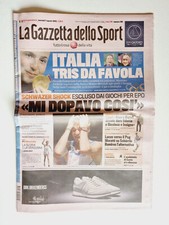 GAZZETTA DELLO SPORT 7 AGOSTO 2012 OLIMPIADI LONDON-ORO CAMPRIANI - SCHWAZER