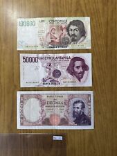 LOTTO 3 BANCONOTE LIRE 100000
