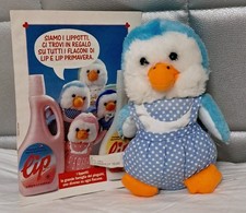 Peluche pupazzo vintage 1992 pinguino Lippotti Lip detersivo 16 cm