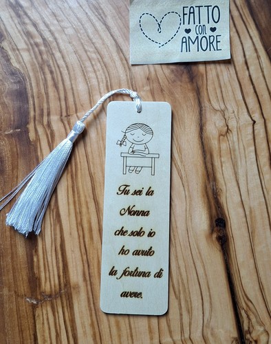 Nonna segnalibro legno - nonna,