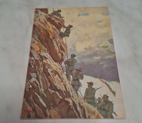 Cartolina alpini che - cartolina, scalano
