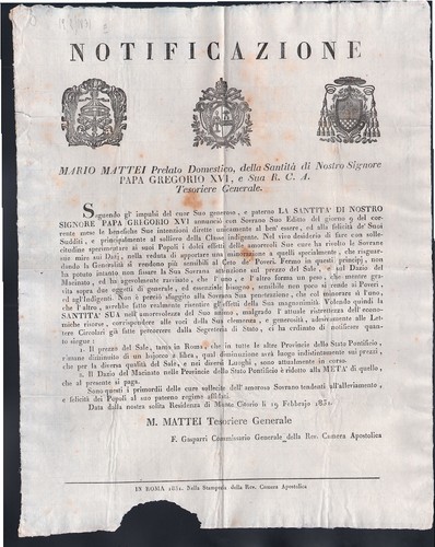 Moti 1831 gregorio xvi per - xvi,