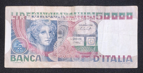 50000 lire volto donna - 50000,