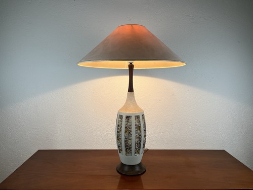 Lampada ceramica legno - , tessuto