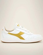 Diadora Borg Elite Trainer Premium bianco/oro - casual, prezzo consigliato anni 80 £ 200 ultime taglie