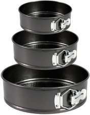 Tortiera apribile con cerniera 3 teglie 24 26 28 cm da forno torte dolci rotonde