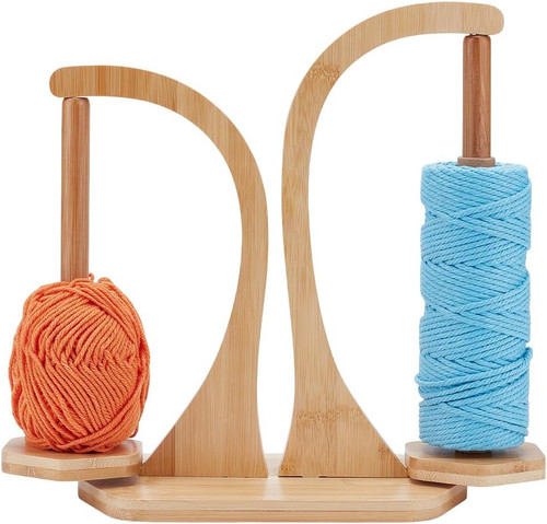 Porta gomitoli legno con 2 - in,