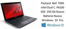 Notebook Packard Bell EN TK85 P6100 SSD 250Gb Nuovo Batteria Nuova Windows 10 Pr
