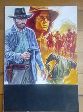 BOZZETTO CINEMA "LA MIA PISTOLA PER BILLY" CON GREGORY PECK, AVELLI