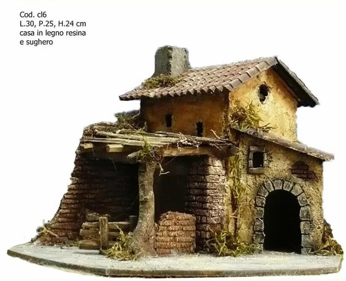 Presepe casetta legno e - presepe, in