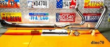 Harley Davidson collettori di scarico 2 in 1 + terminale Fish Tail per Softail