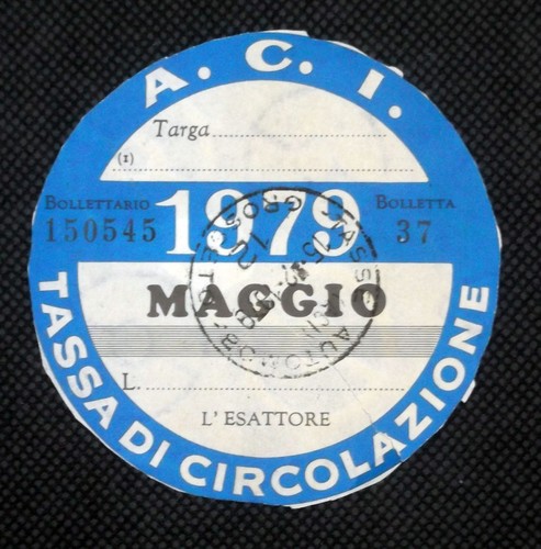 Bollo auto 1979 - a.c.i.,