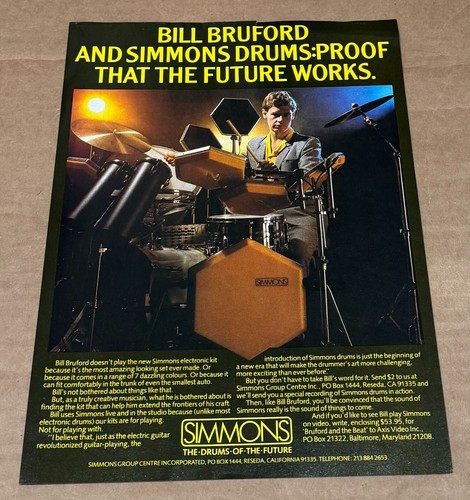 Simmons drums bill bruford - simmons,