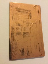 Antica Incisione Su Lastra Di