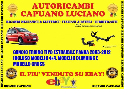 Gancio traino estraibile - gancio,