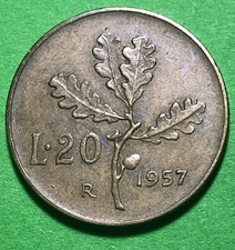 RARA MONETA DA 20 LIRE  DEL  1957