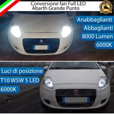 CONVERSIONE FARI FULL LED ABARTH GRANDE PUNTO 6000K BIANCO GHIACCIO CANBUS