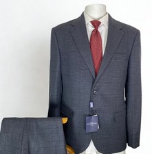 Abito uomo lana Grigio/Blu drop 7  Made in Italy Saldi Promozione Sconto 70%