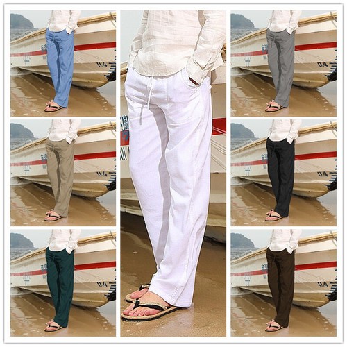 Pantalone uomo misto lino