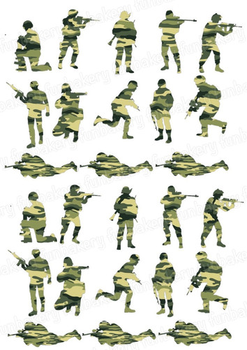 Cake topper soldato militare