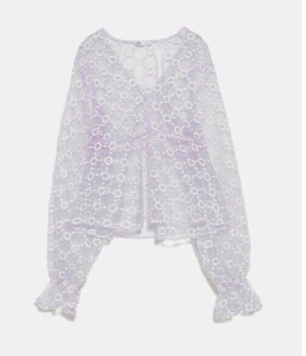 Camicia zara organza lilla - camicia,