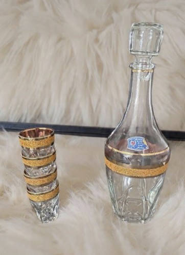 Decanter vetro oro con