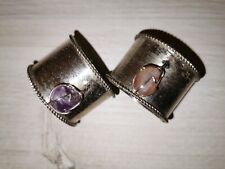 Portatovaglioli / Anelli per Tovaglioli - Con Pietre - Agata e Ametista in...