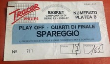 BASKET - TRACER OLIMPIA MILANO TICKET CAMPIONATO SPAREGGIO vs Scavolini