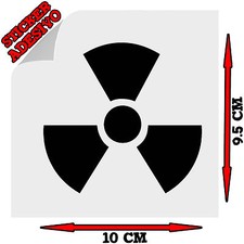 Sticker Adesivo Decal Radio Attivo Radiattivo Nucleare Veleno Poison Nuclear