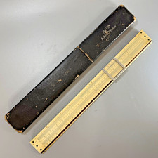 Vintage ALBERT NESTLER 10a n.10 Slide Rule LAHR i/B con custodia Germania
