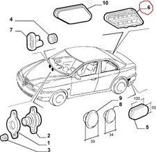 ALFA ROMEO 156 PRESA D'ARIA DX INTERNA BAULE ORIGINALE 60815238