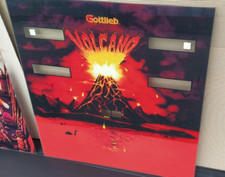 Volcano Gottlieb  Flipper Backglass  Repro - Inner -