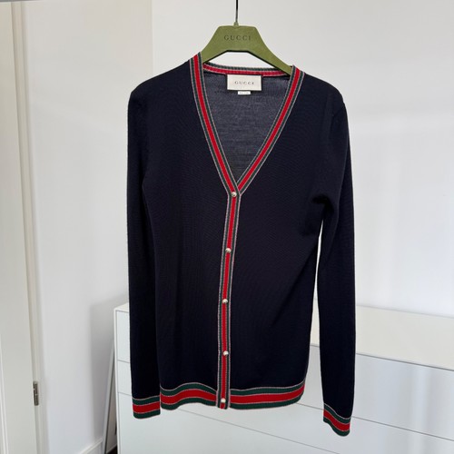 Cardigan gucci blu rosso - gucci,, blu/rosso
