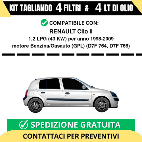 Tagliando per renault clio - per, ii