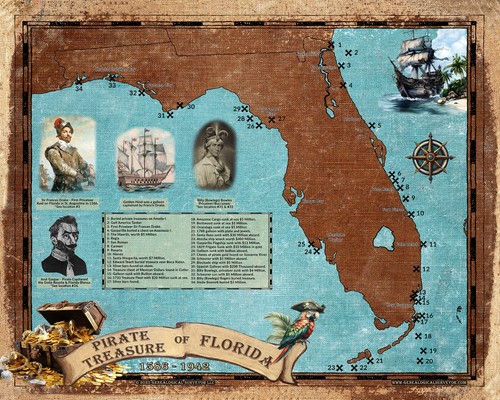 Mappa del tesoro dei - , pirati