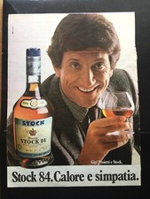 STOCK 84  PUBBLICITA' VTG, GIGI PROIETTI, RITAGLIO rivista. anni 80 1foglio.