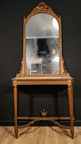 Antica consolle con specchiera - antica,